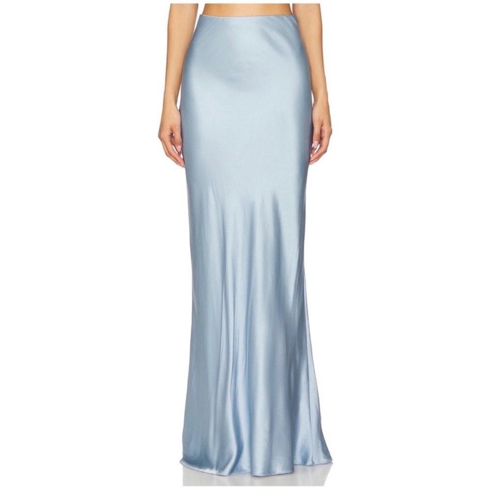 HOUSE OF HARLOW 1960 x REVOLVE Charlene Maxi Skirt in Smoky Blue Size Small NWT